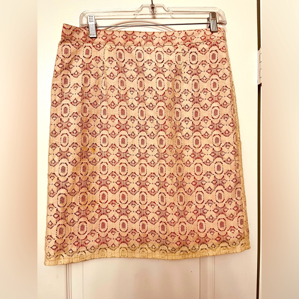 Lace and Coral Willi Smith Skirt